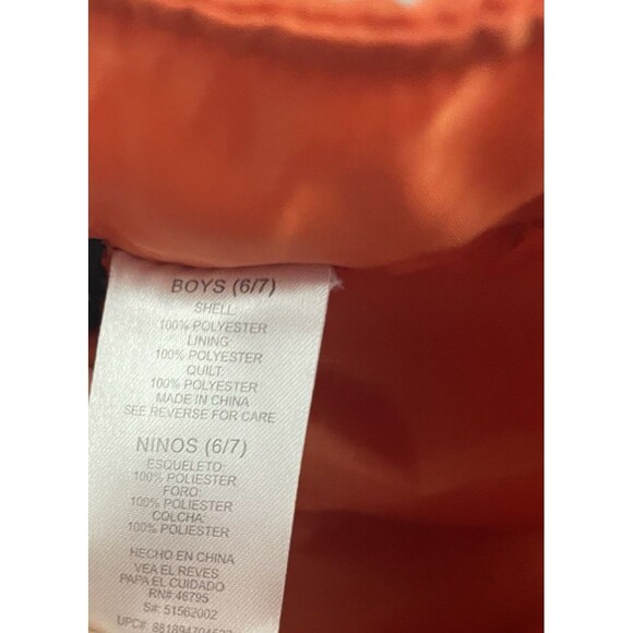 Star Wars orange vest zip up R2-D2 Boys size 6/7 winter - Picture 4 of 5